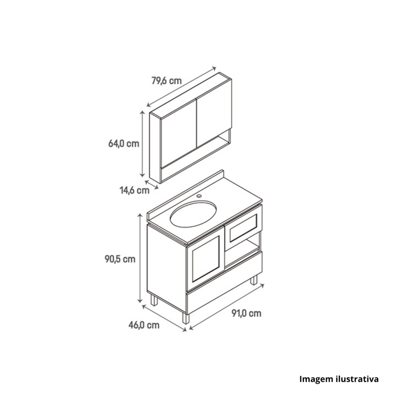 Kit_gaam_verre_800_com_ps_cuba_embutida_espelho__gaam_ref2001395803_7865543