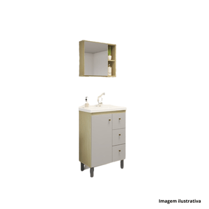 Kit celta 600 para banheiro 3 peças com pés pinho fendi - gaam /ref.200889-30943