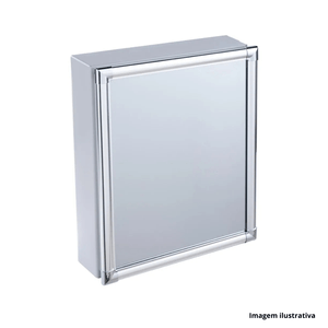 Armário Plástico Versátil C/ Perfil de Alumínio Sobrepor 36x10x45- ASTRA / Ref. AL44*CZ2