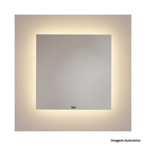 Espelho Quadrado Lírio com Led Bivolt 59,8X59,8CM - ASTRA / Ref. EPFL/L