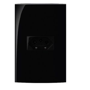 Conjunto montado 4x2 tomada 10a clean ebony margirius