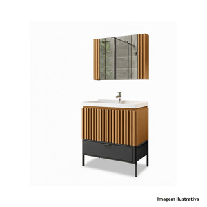 Kit angra 80 com pé freijo/preto - balcony /ref.600fpr