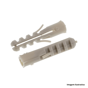 Bucha de nylon com anel para fixação 07mm com 20 unidades - bemfixa /ref.3055