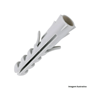 Bucha de nylon sem anel 6mm com 20 unidades - bemfixa /ref.3002