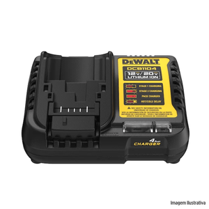 Carregador rápido para baterias de 12-20v 4ah bivolt dewalt /ref:dcb1104-br.