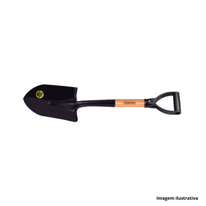Pá de bico pequena com cabo de madeira 45cm - tramontina /ref.77498/404