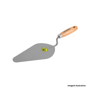 Colher oval 9" de pedreiro em aço com cabo de madeira - tramontina /ref.77358/095