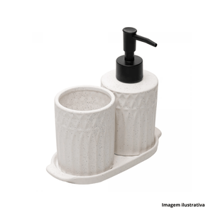 Conjunto de porcelana pillars com 3 peças - lyor /ref.221677