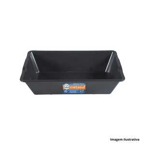 Caixa para massa retangular 20lts preta - metasul /ref.11001013