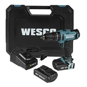 Furadeira de impacto 18v 13mm com maleta e 2 baterias - wesco