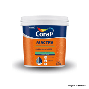 Massa seca parede 4,5kg mactra - coral  /ref.0