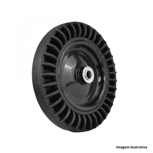 Roda  Maciça 4.00-8 Rolamento Esfera Eixo 1'' 25,6mm - AJAX / Ref. A04670-BM