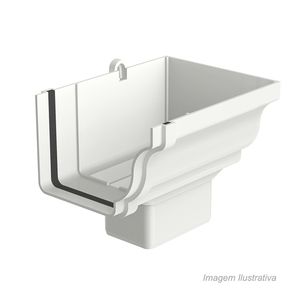 Boca retângular direito aquapluv style branco - tigre