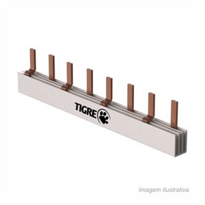 Barramento de fase bifásico 8 ligações 80a 440v - tigre
