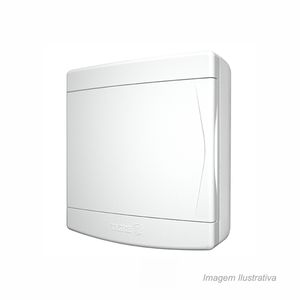 Caixa de distribuição para 3/4 disjuntores sobrepor branco - tigre