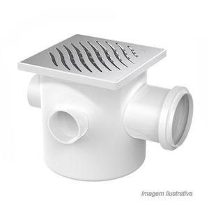 Caixa sif. montada 100x100x50 quad.tigre inox