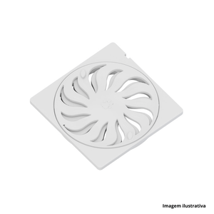 Grelha quadrada abre e fecha 100mm tigre branco /ref.27505716