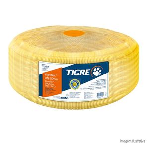 Mangueira corrugada 1 amarelo 50mts - tigre