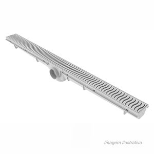 Ralo linear com grelha branca 70cm - tigre