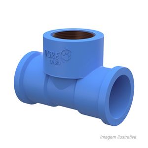 Tee azul bucha latão 25x25x1/2 - tigre