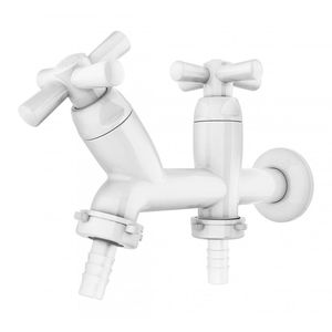 Torneira para tanque e máquina branco cross tigre /ref:300000453.
