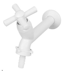 Torneira para tanque mangueira branco 15 cm cross tigre