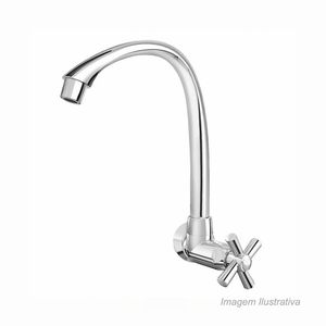 Torneira cozinha bica alta móvel cromado cross tigre