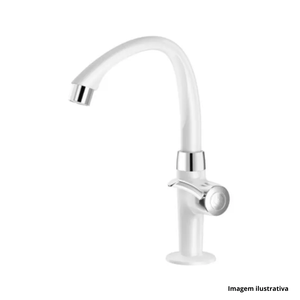 Torneira para lavatório linea mesa bica alta branco/cromado tigre/ref.300000680