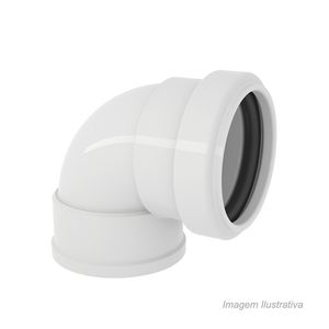 Joelho de esgoto 90º 40mm com anel - tigre