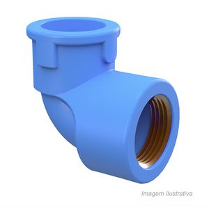 Joelho azul bucha latão 90º 20x1/2 - tigre