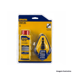 Kit giz de linha com marcador 30m vermelho - irwin /ref.64495
