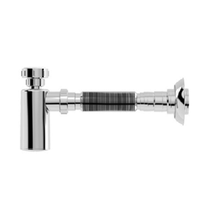 Sifão universal com copo para lavatório cromado - blukit