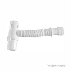Sifão copo corrugado branco - astra