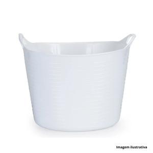 Cesto multiuso flexível redondo 42lt branco - arthi /ref.5005