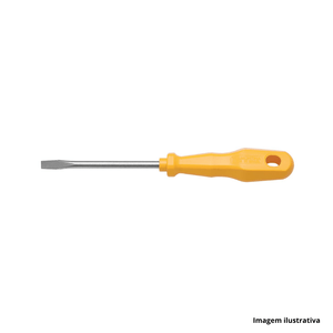 Chave de fenda ponta chata 1/4 4" amarelo - tramontina /ref:41500/030