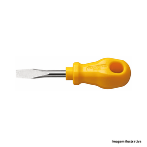 Chave de fenda toco com ponta chata 3/16x1.1/2" amarelo - tramontina /ref:41502/001