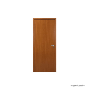 Kit porta melamínica lisa 215x84cm mogno esquerda mgm / ref.  23627