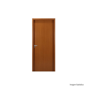 Kit  porta melamínica lisa 215x84cm mogno direita mgm / ref. 23572
