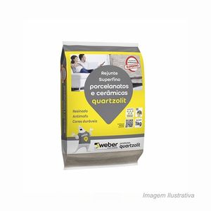 Rejunte Porcelanato Cinza Outono 1KG - QUARTZOLIT / Ref. 0110.00019.0015FD