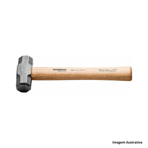 Marreta oitavada com cabo de madeira 1000gr - tramontina /ref:40508/002