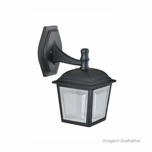 Arandela classic 341 para uma lâmpada 127/220v rosca e27 preta - dital