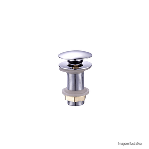 Válvula click para lavatório com tampa redonda 7/8 cromado dax /ref:dax-1013-cr.