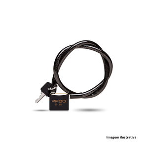 Cadeado para bicicleta sm lt - 30/1200mm preto - pado /ref.51018752