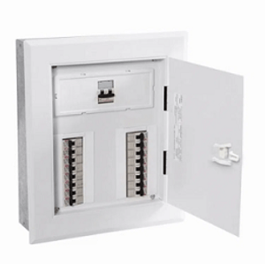 Caixa de distribuição para 28 disjuntores dim de aço sem barramento trifásico sobrepor branca - g luna