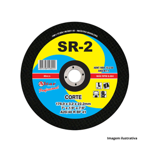 Disco de corte ferro 178x3.2 - alcar abrasivos /ref:dc0rn0351