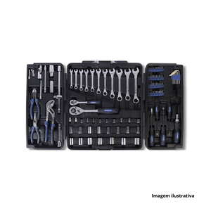 Caixa de Ferramentas Max 106 peças - MENEGOTTI / Ref. 40870106