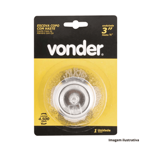 Escova copo 3 com haste 1/4 ac - vonder /ref:6325003000